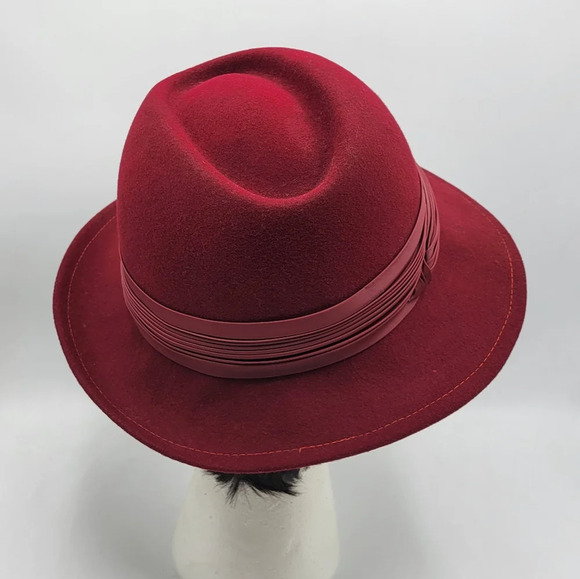 Vintage Betmar Wool Fedora / Cranberry main image 4